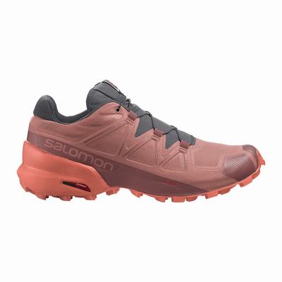 Salomon SPEEDCROSS 5 - Naisten Polkujuoksukengät - TummanPunainen